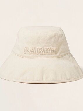 NWT Parke x Target, Canvas Embroidered Bucket Hat, cream color